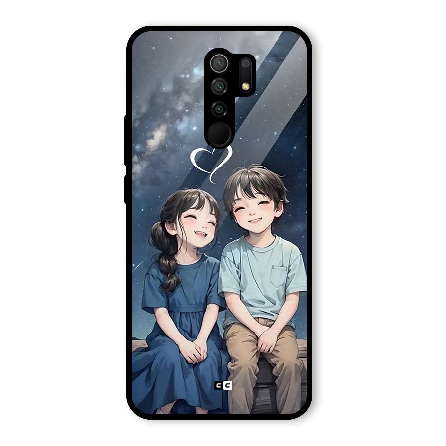 Cute Anime Teens Glass Back Case for Poco M2