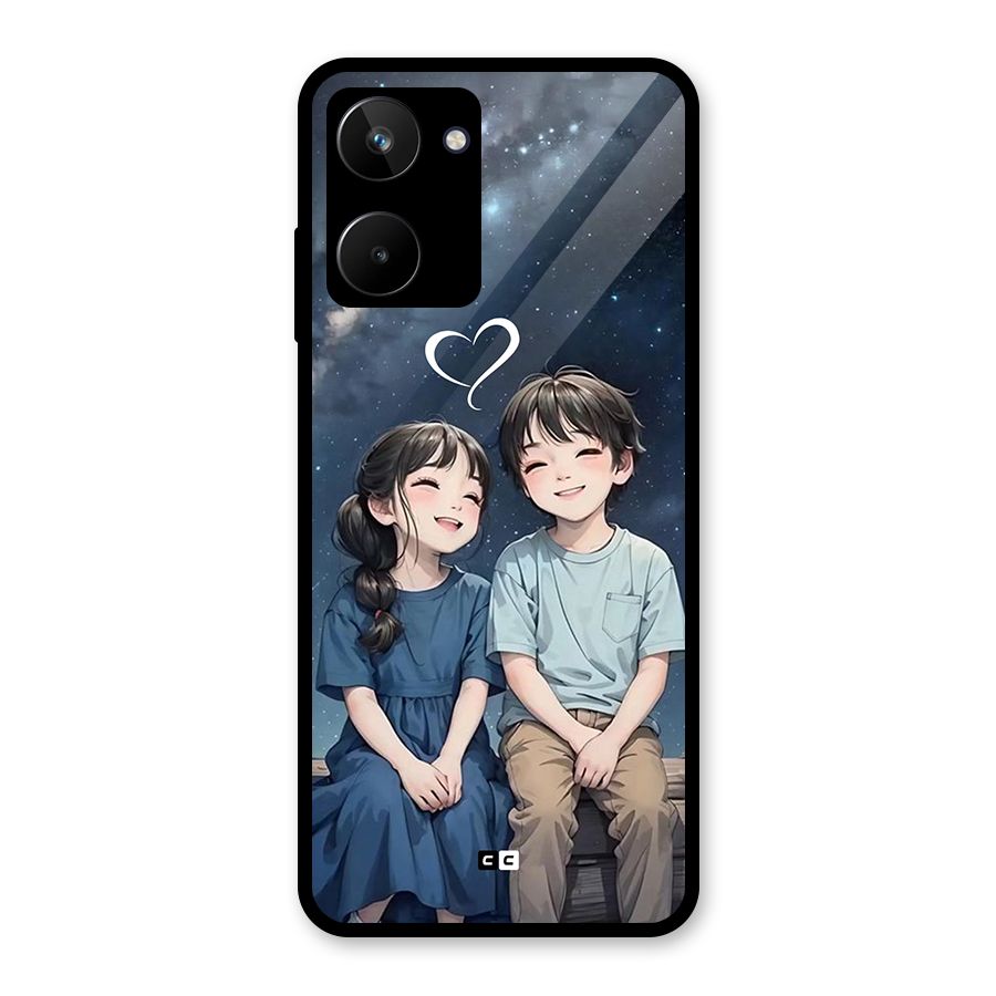 Cute Anime Teens Glass Back Case for Realme 10