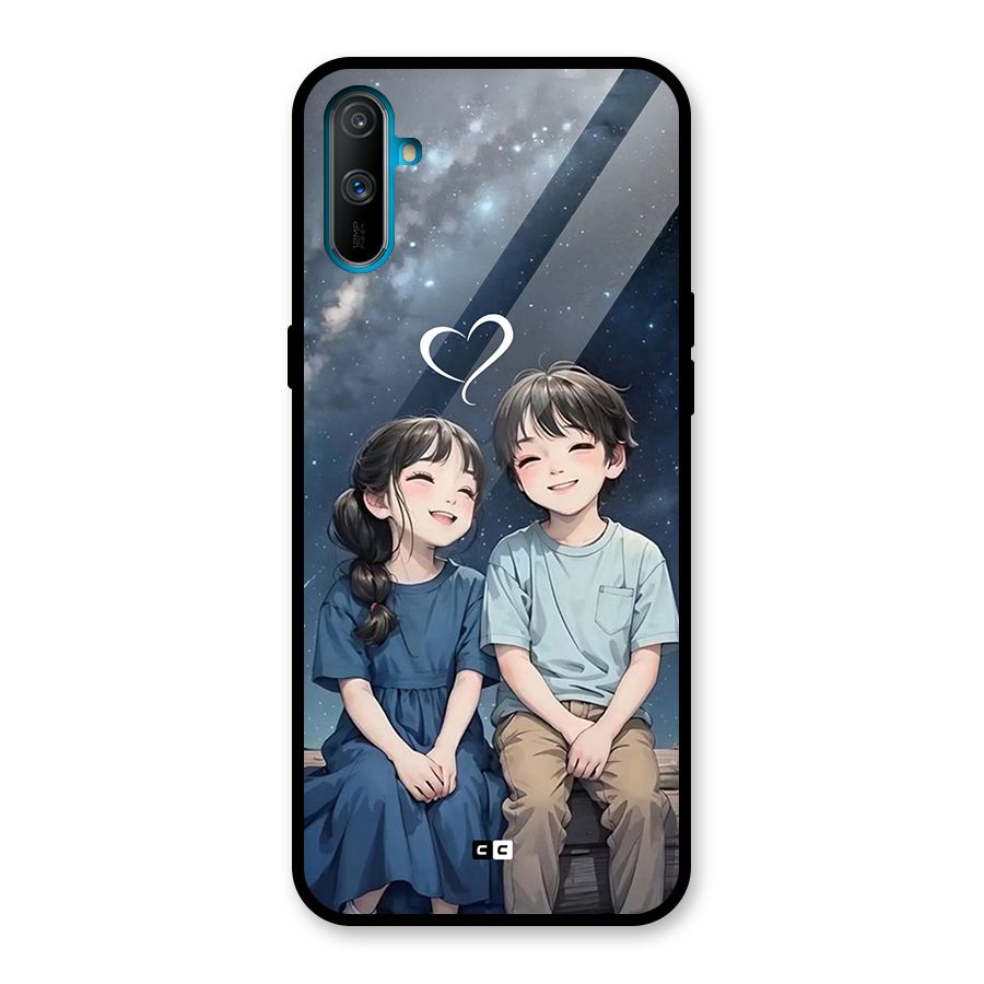 Cute Anime Teens Glass Back Case for Realme C3