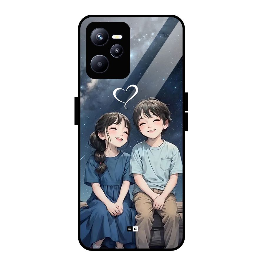 Cute Anime Teens Glass Back Case for Realme C35