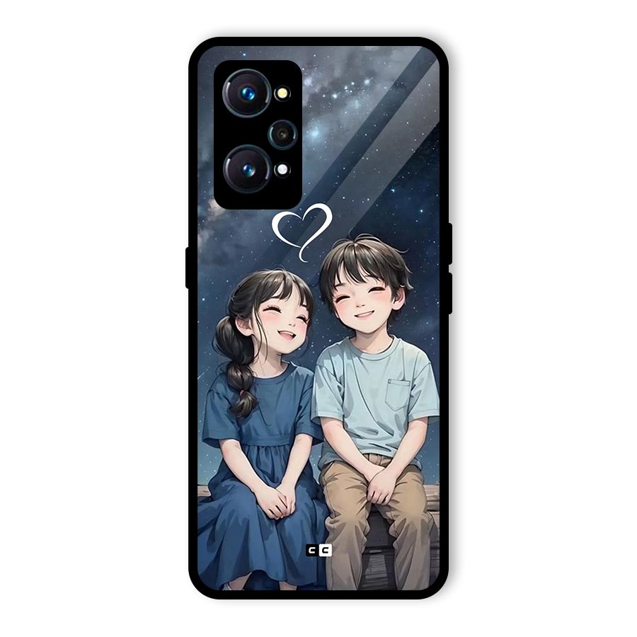 Cute Anime Teens Glass Back Case for Realme GT 2