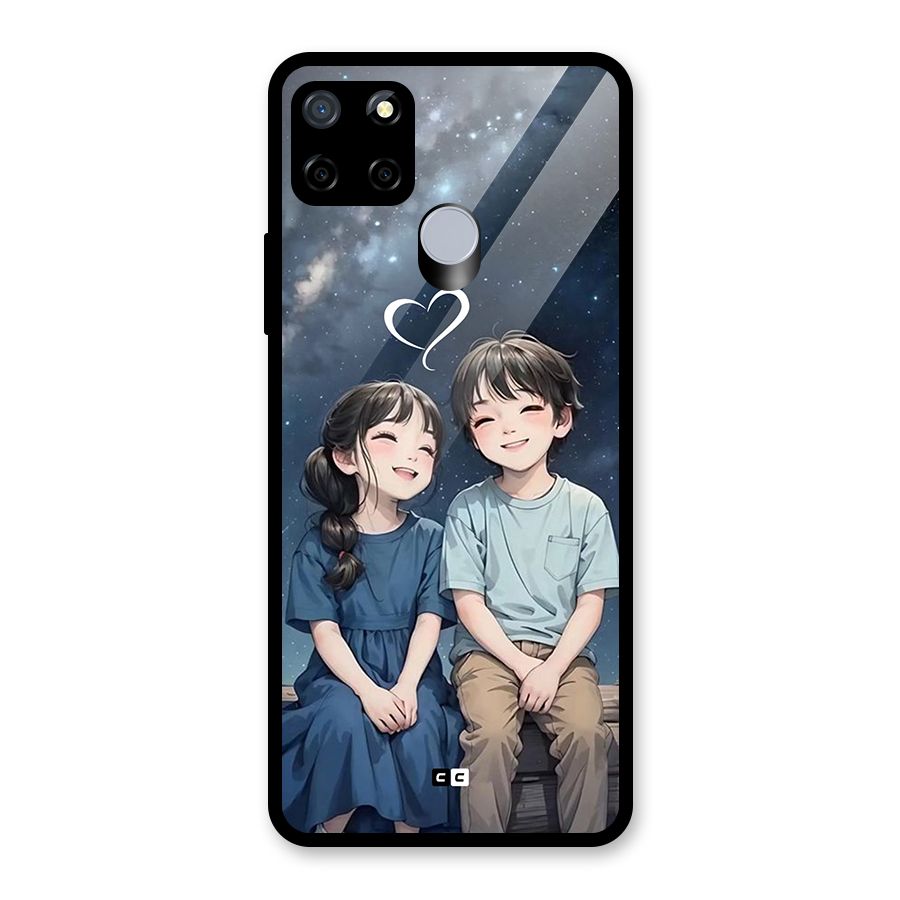 Cute Anime Teens Glass Back Case for Realme Narzo 20