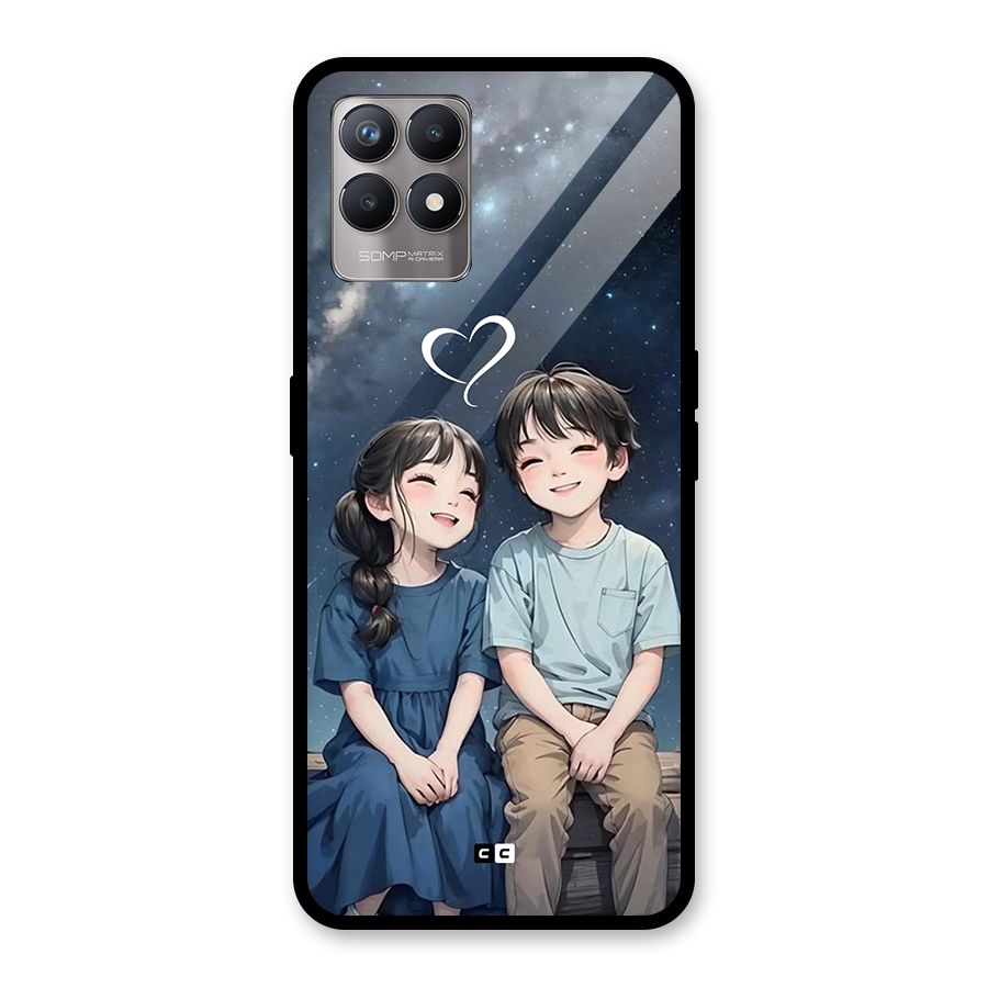 Cute Anime Teens Glass Back Case for Realme Narzo 50