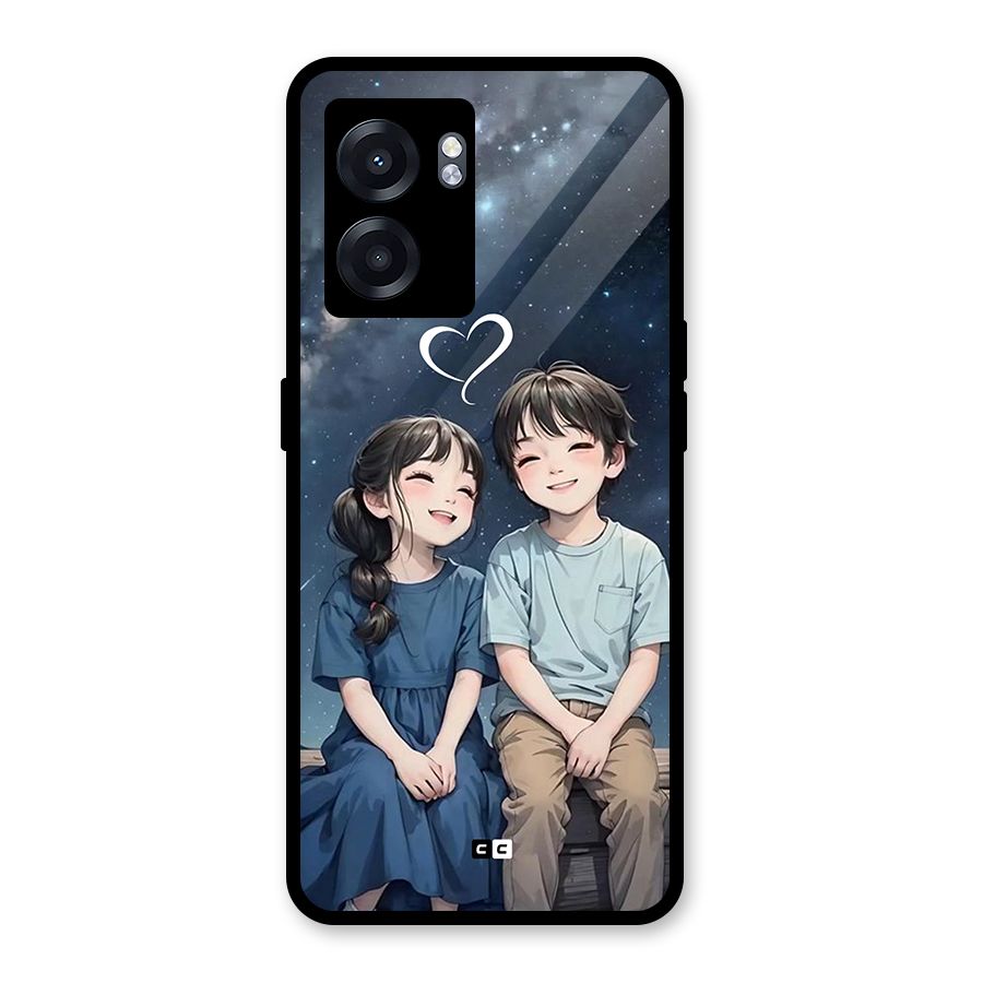 Cute Anime Teens Glass Back Case for Realme Narzo 50 5G