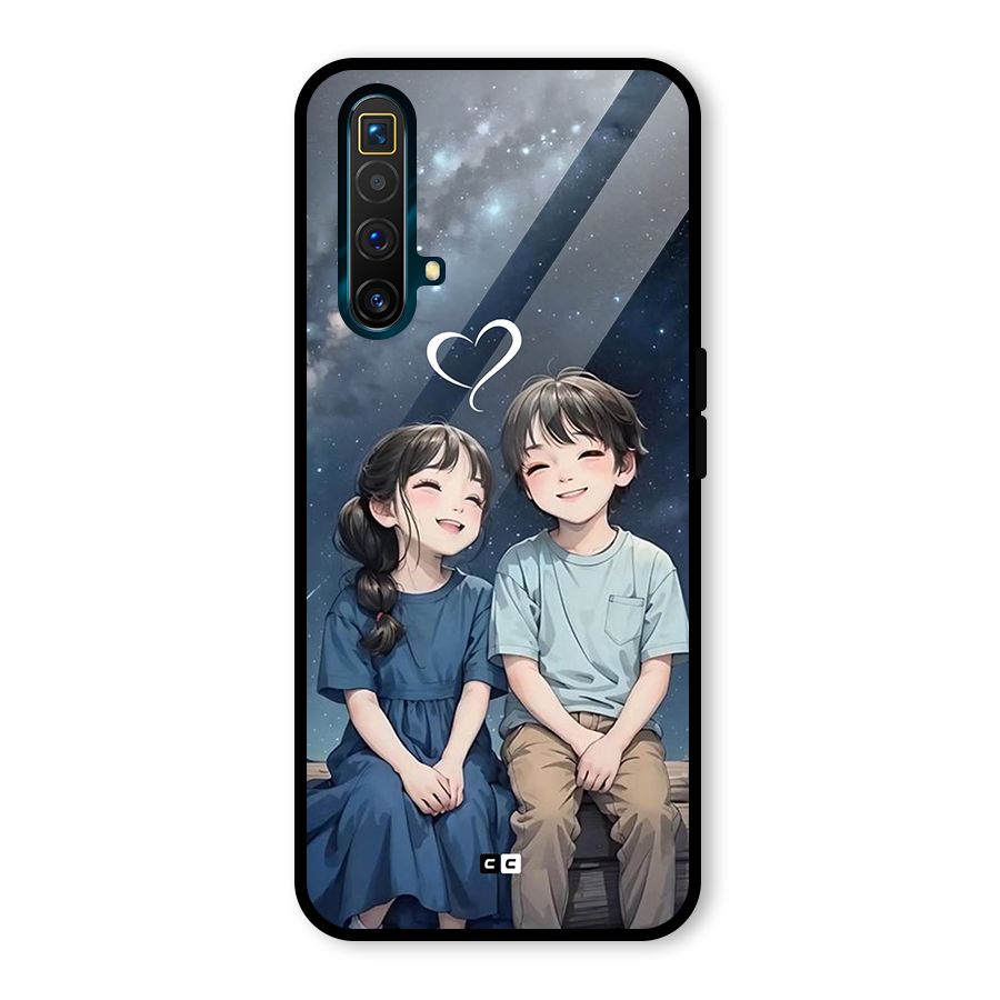Cute Anime Teens Glass Back Case for Realme X3