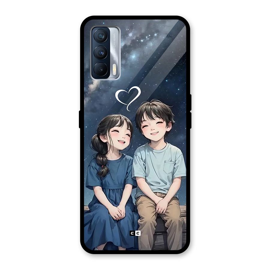 Cute Anime Teens Glass Back Case for Realme X7