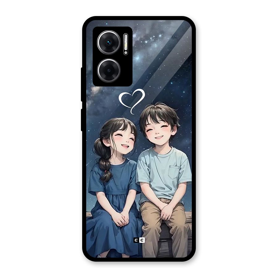 Cute Anime Teens Glass Back Case for Redmi 11 Prime 5G
