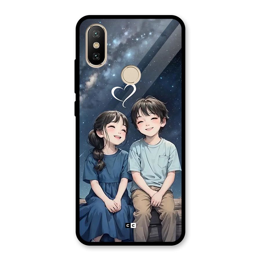 Cute Anime Teens Glass Back Case for Redmi A1