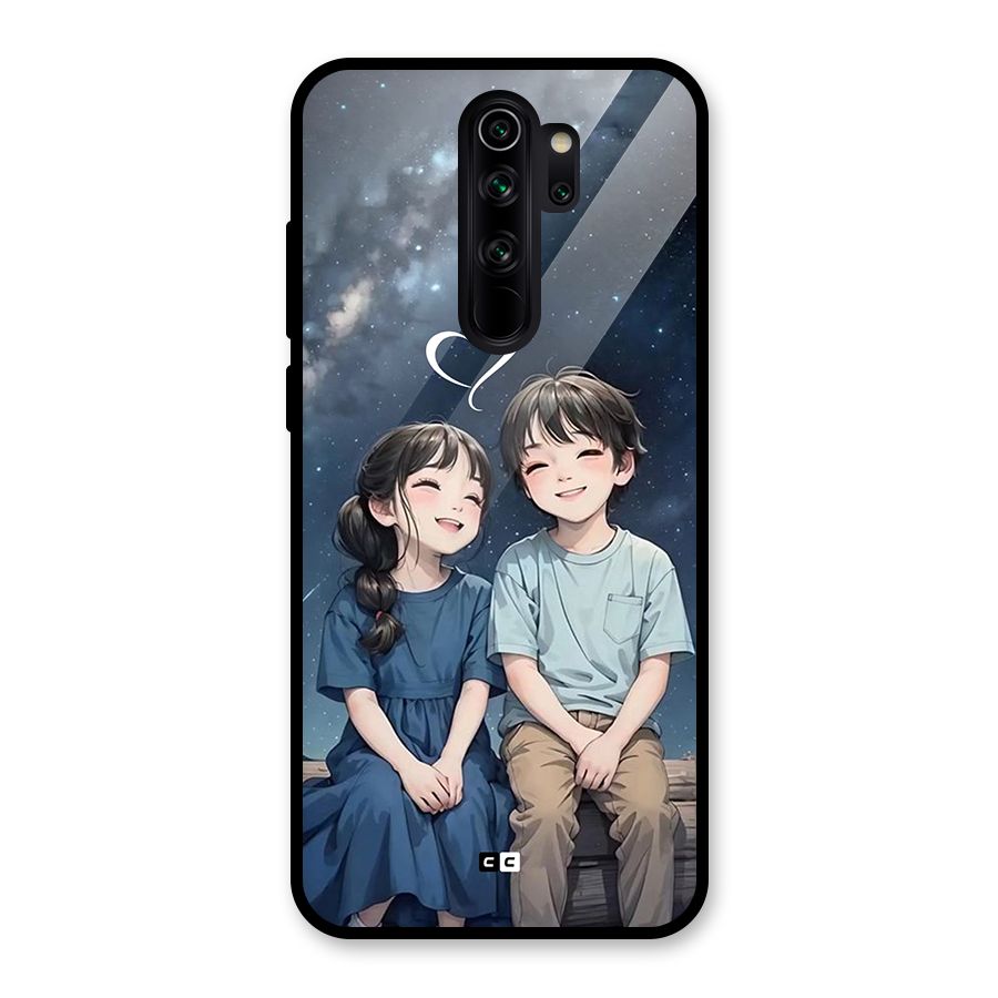 Cute Anime Teens Glass Back Case for Redmi Note 8 Pro