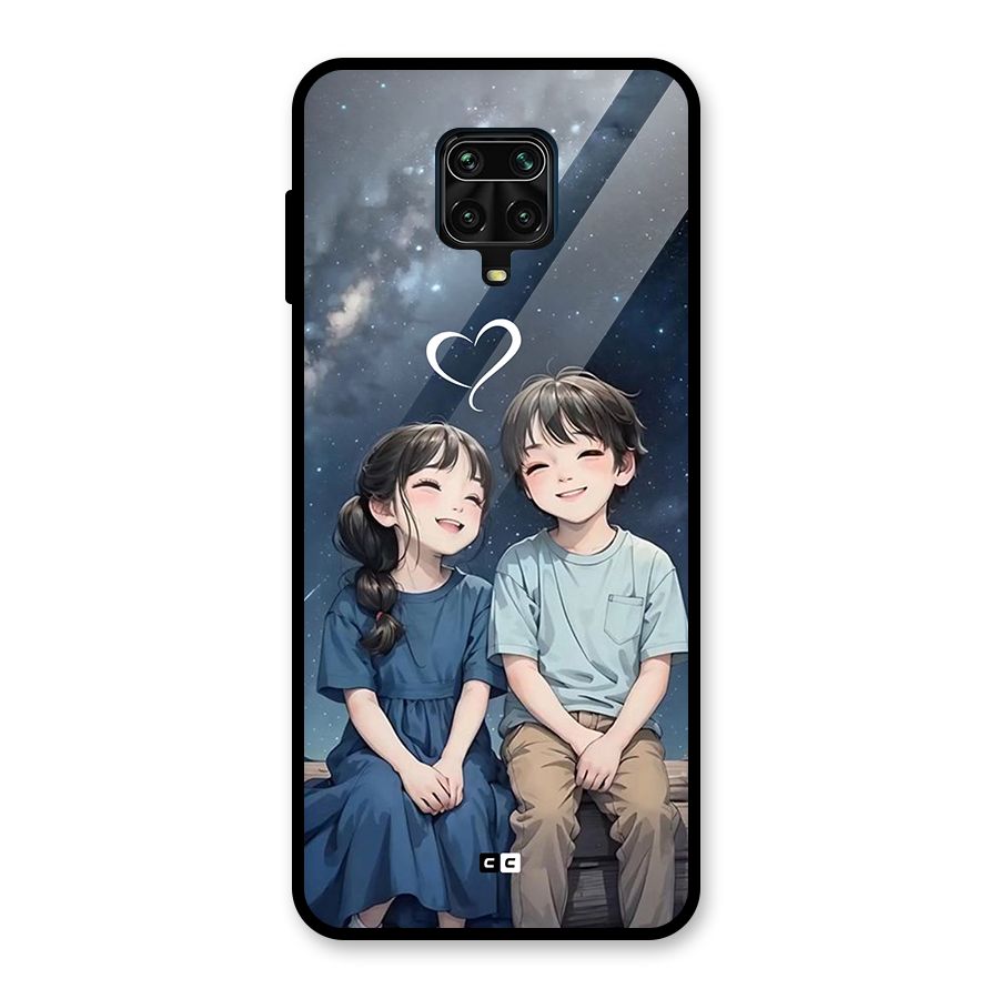 Cute Anime Teens Glass Back Case for Redmi Note 9 Pro