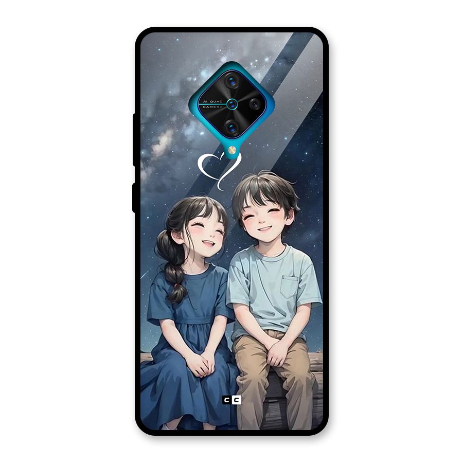 Cute Anime Teens Glass Back Case for Vivo S1 Pro
