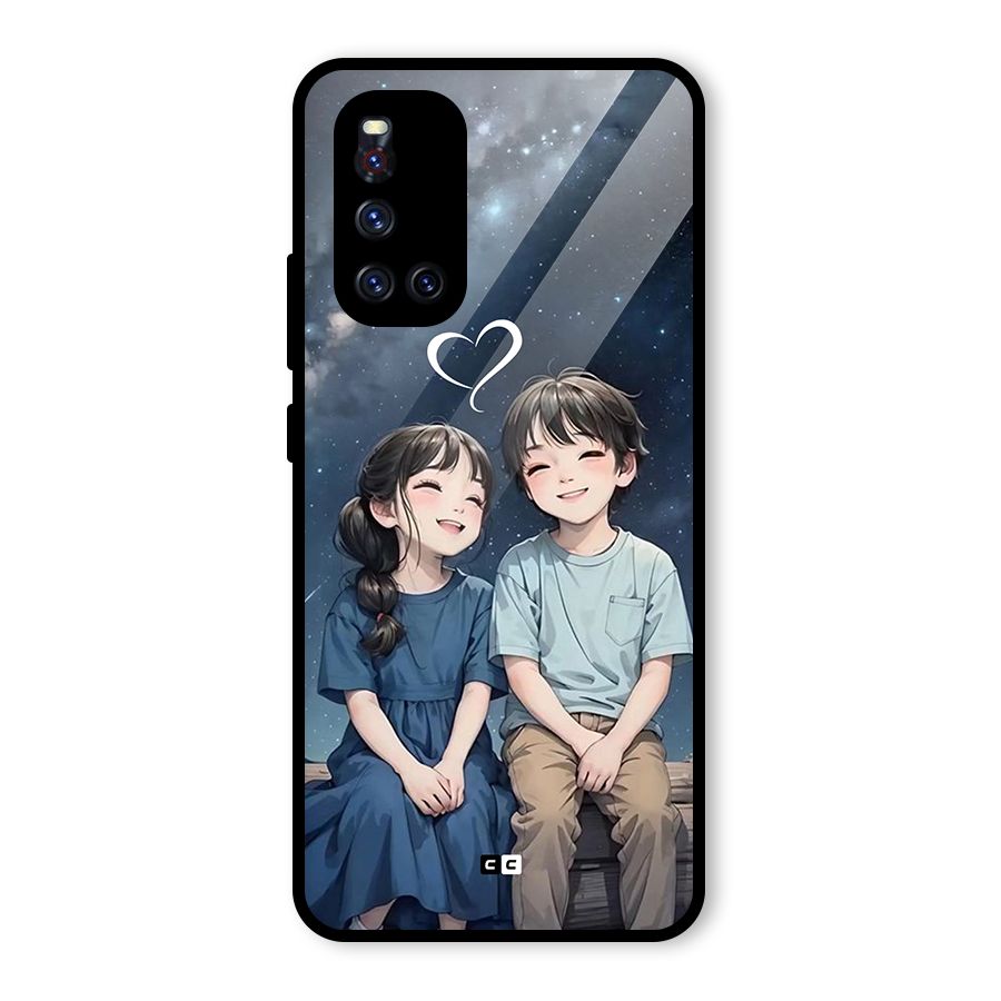 Cute Anime Teens Glass Back Case for Vivo V19