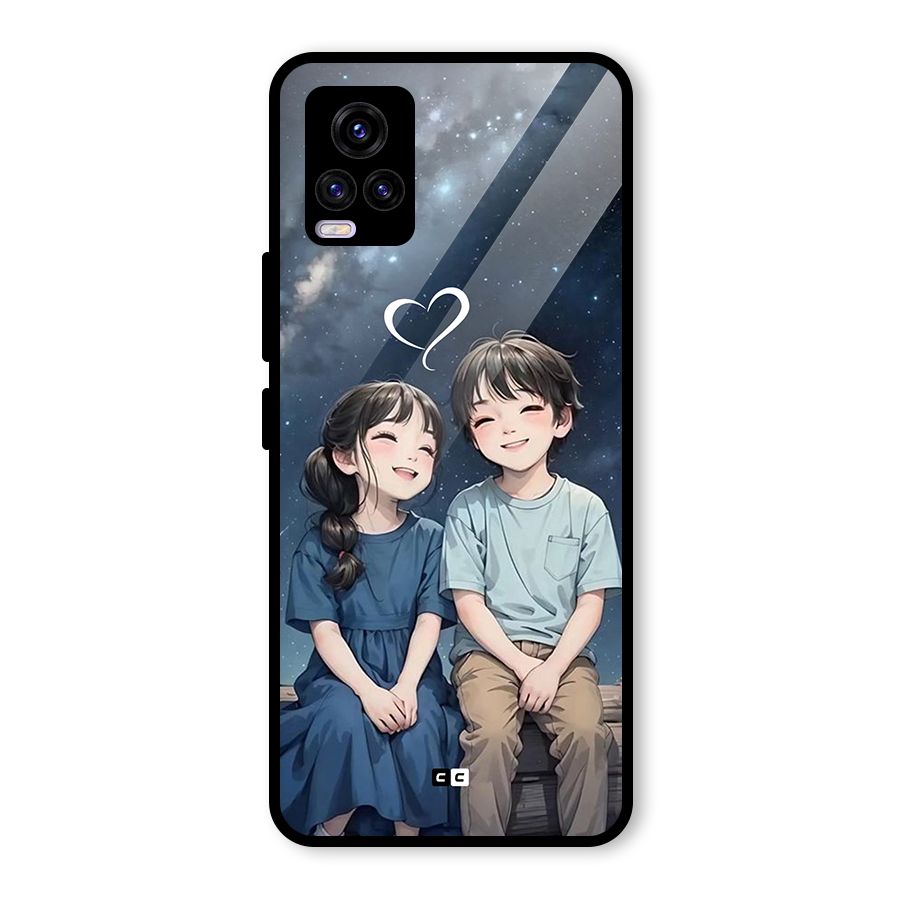 Cute Anime Teens Glass Back Case for Vivo V20