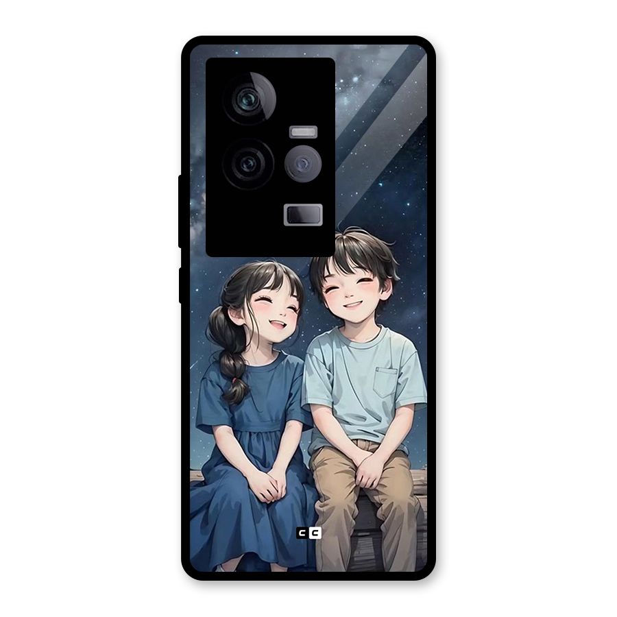 Cute Anime Teens Glass Back Case for Vivo iQOO 11 5G