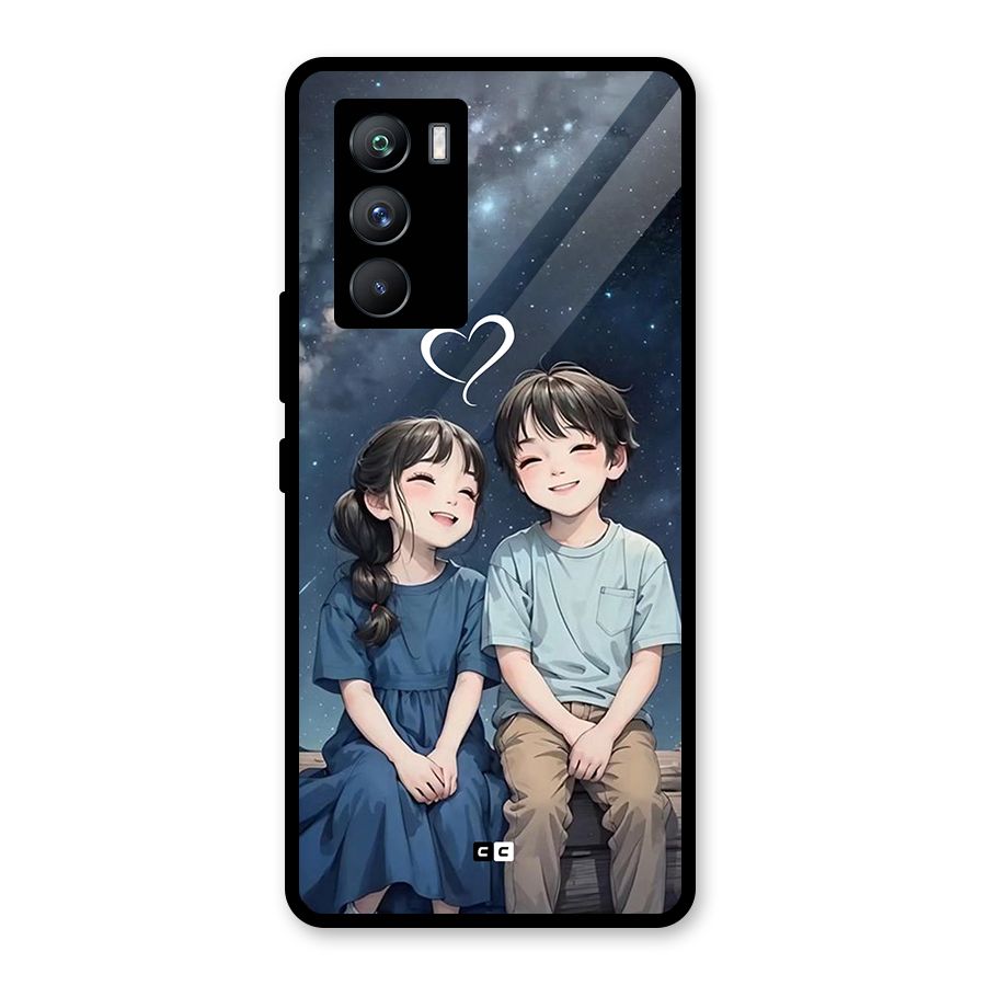 Cute Anime Teens Glass Back Case for Vivo iQOO 9 SE