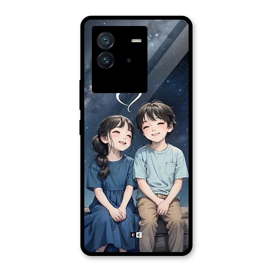 Cute Anime Teens Glass Back Case for Vivo iQOO Neo 6 5G