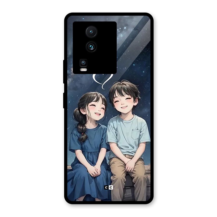 Cute Anime Teens Glass Back Case for Vivo iQOO Neo 7