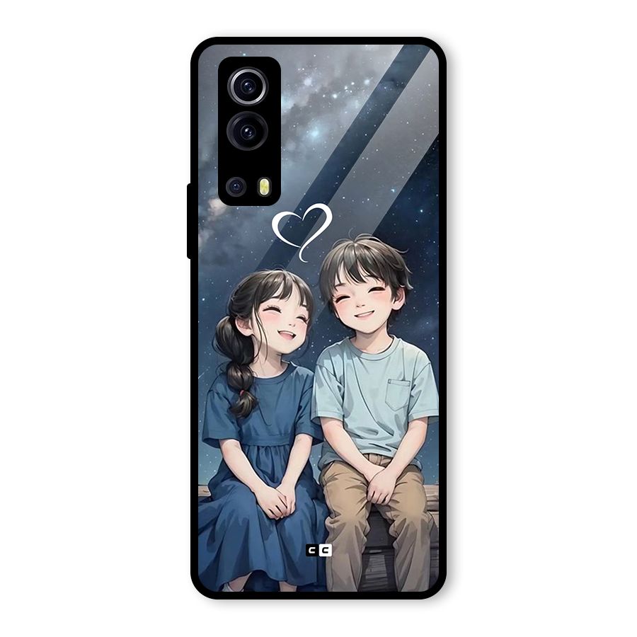Cute Anime Teens Glass Back Case for Vivo iQOO Z3