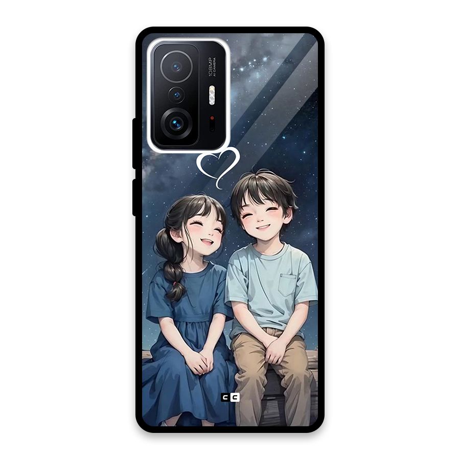 Cute Anime Teens Glass Back Case for Xiaomi 11T Pro