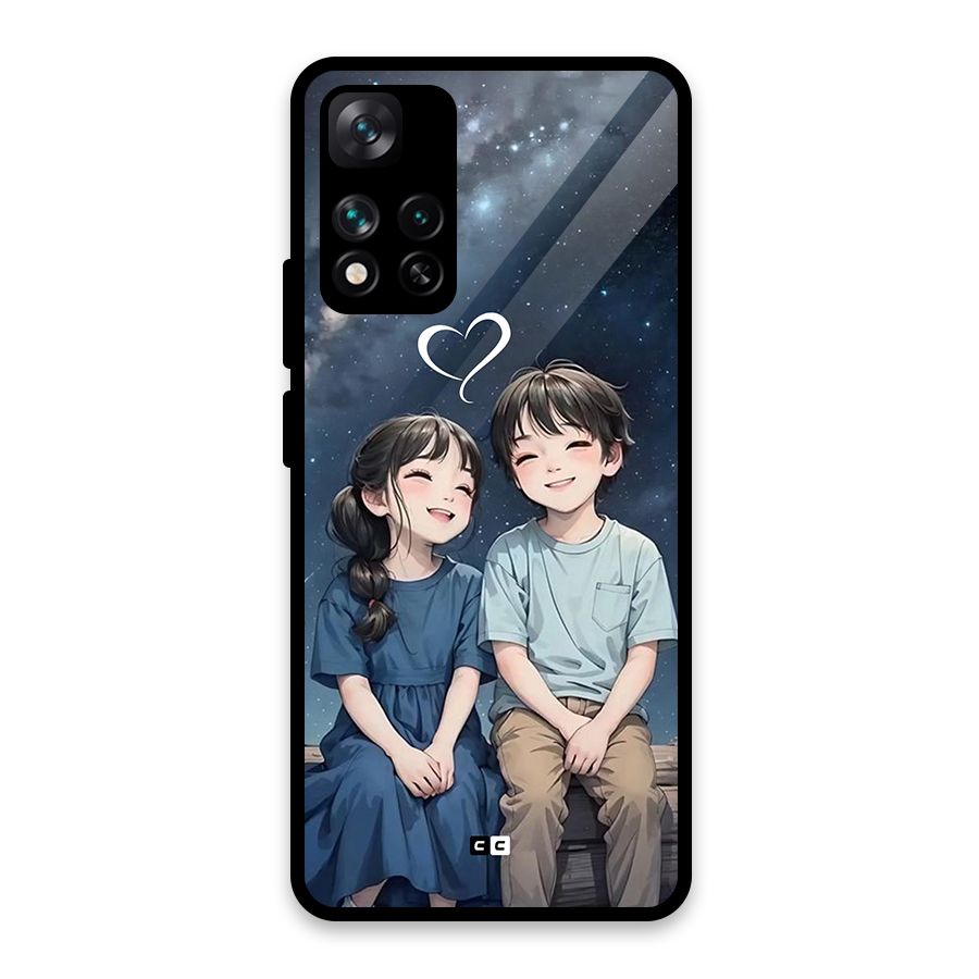 Cute Anime Teens Glass Back Case for Xiaomi 11i HyperCharge 5G