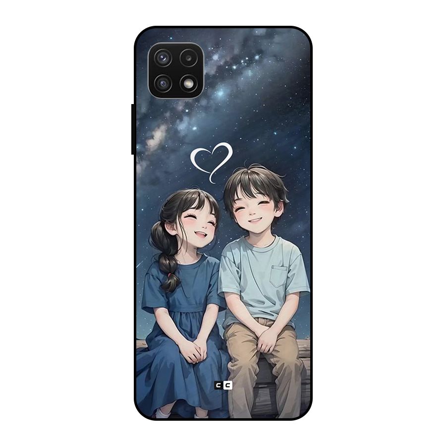 Cute Anime Teens Metal Back Case for Galaxy A22 5G
