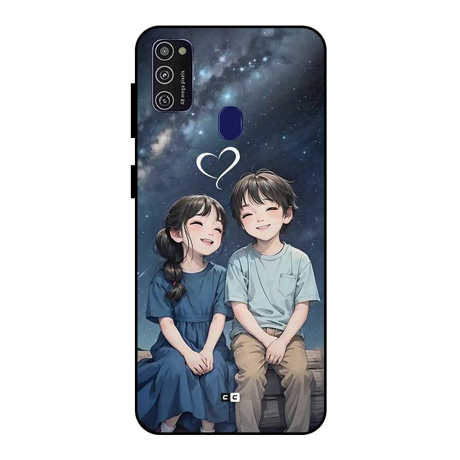 Cute Anime Teens Metal Back Case for Galaxy M30s