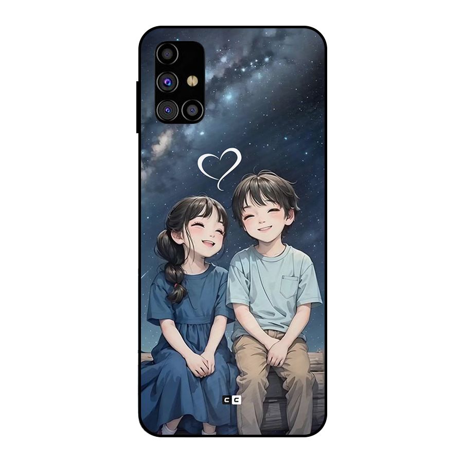 Cute Anime Teens Metal Back Case for Galaxy M31s