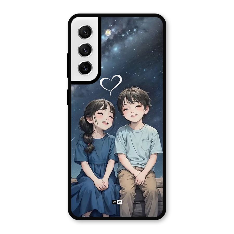 Cute Anime Teens Metal Back Case for Galaxy S21 FE 5G