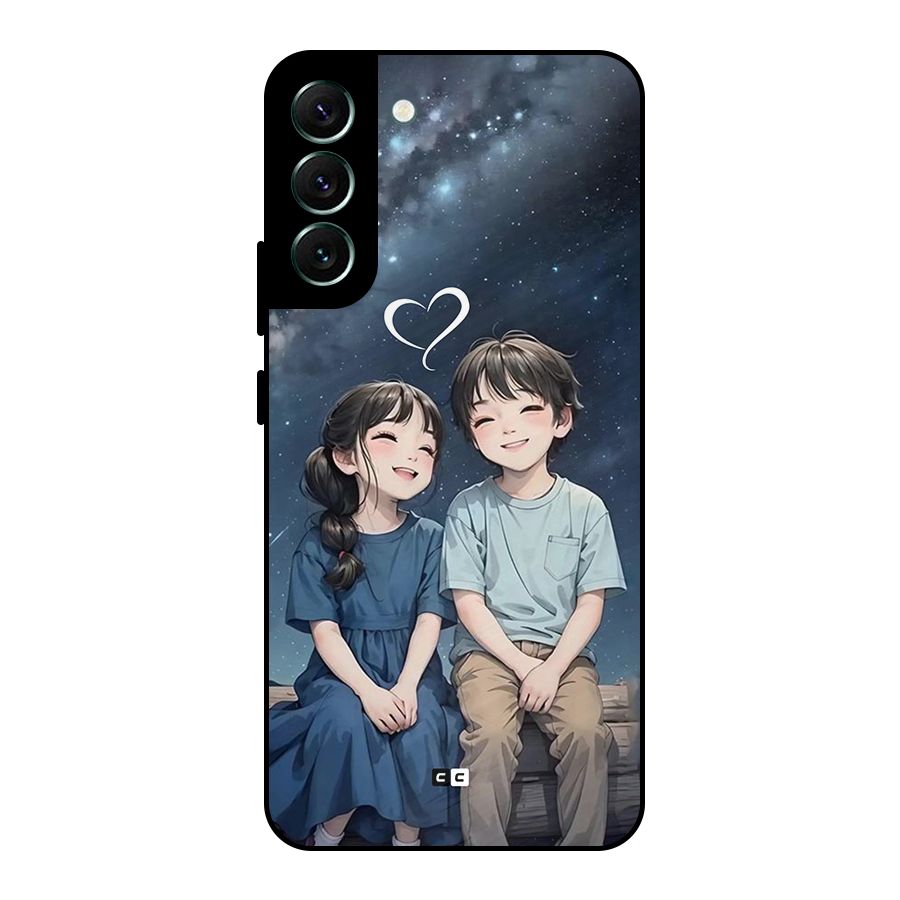 Cute Anime Teens Metal Back Case for Galaxy S22 Plus 5G