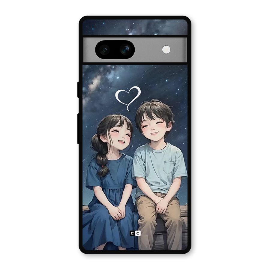 Cute Anime Teens Metal Back Case for Google Pixel 7a