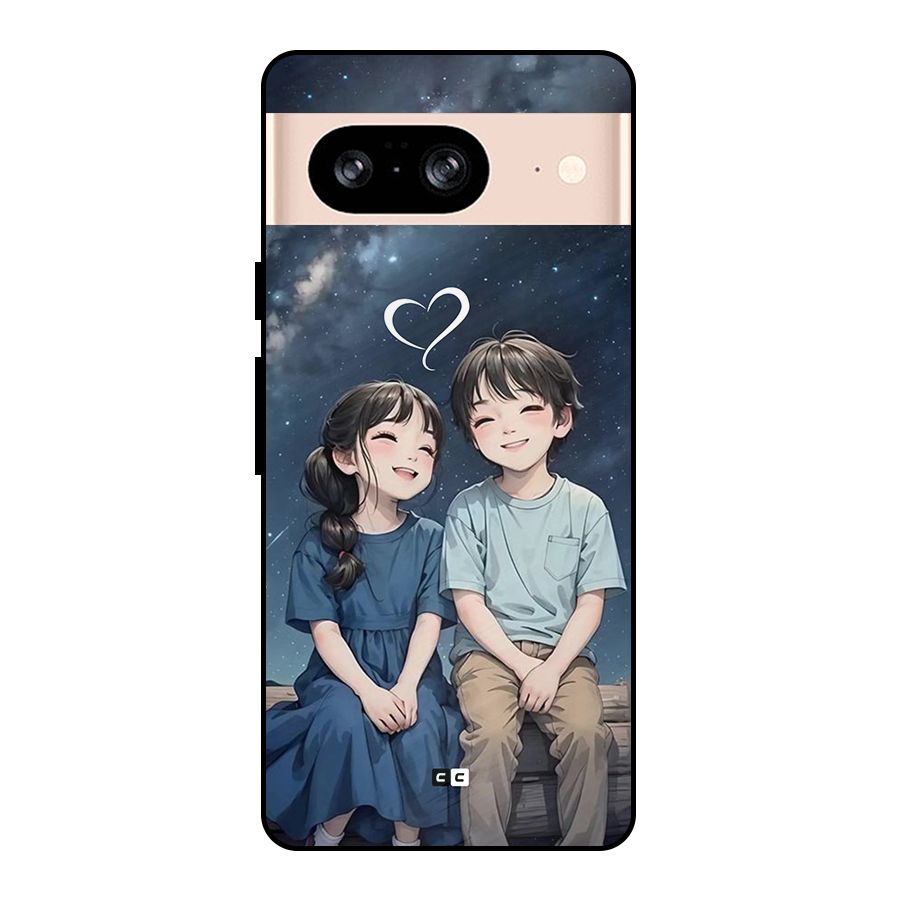 Cute Anime Teens Metal Back Case for Google Pixel 8