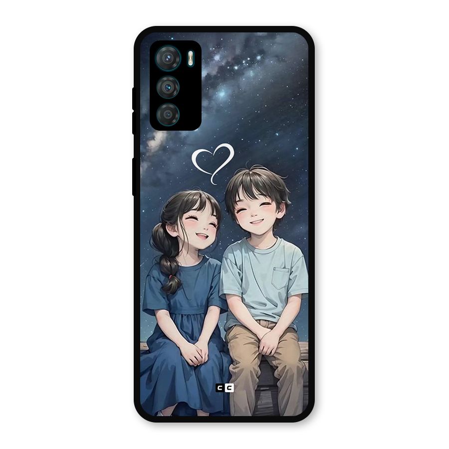 Cute Anime Teens Metal Back Case for Moto G42