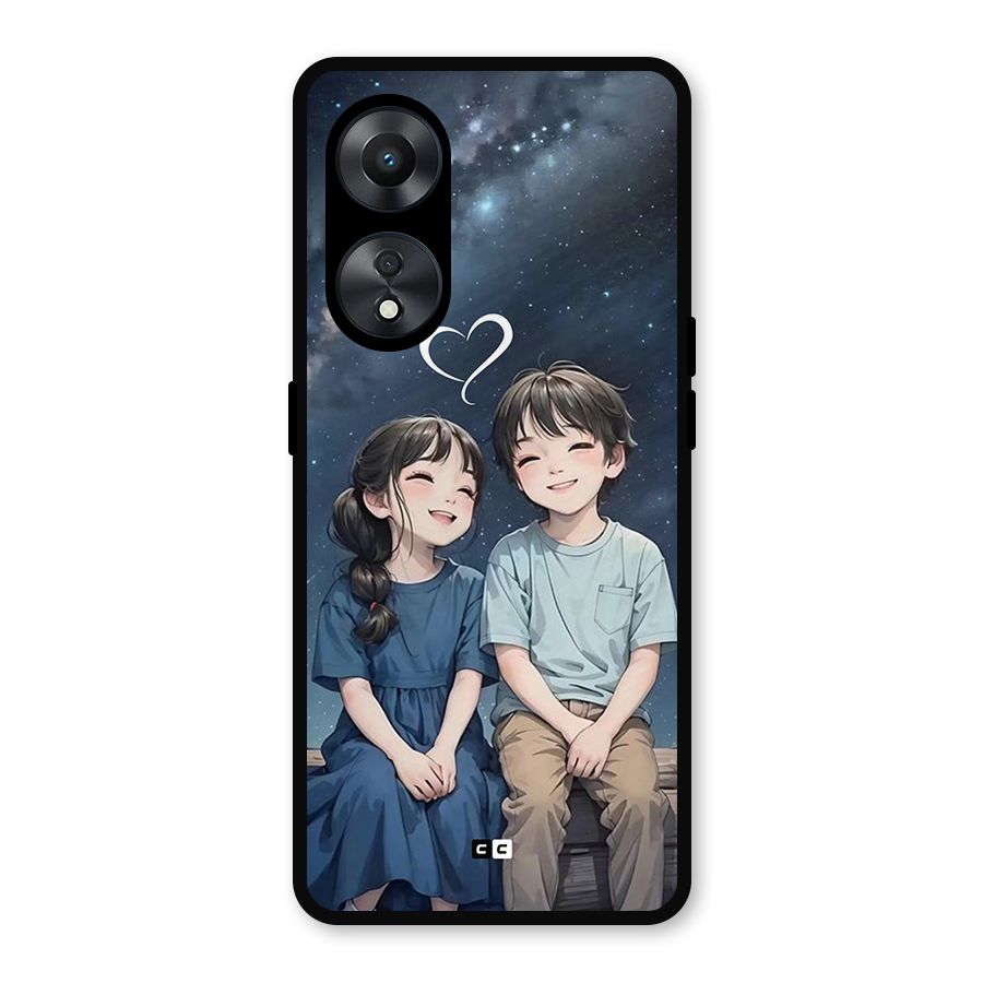 Cute Anime Teens Metal Back Case for Oppo A78