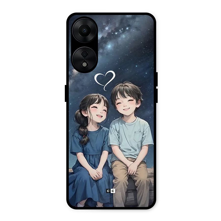 Cute Anime Teens Metal Back Case for Oppo A78 5G