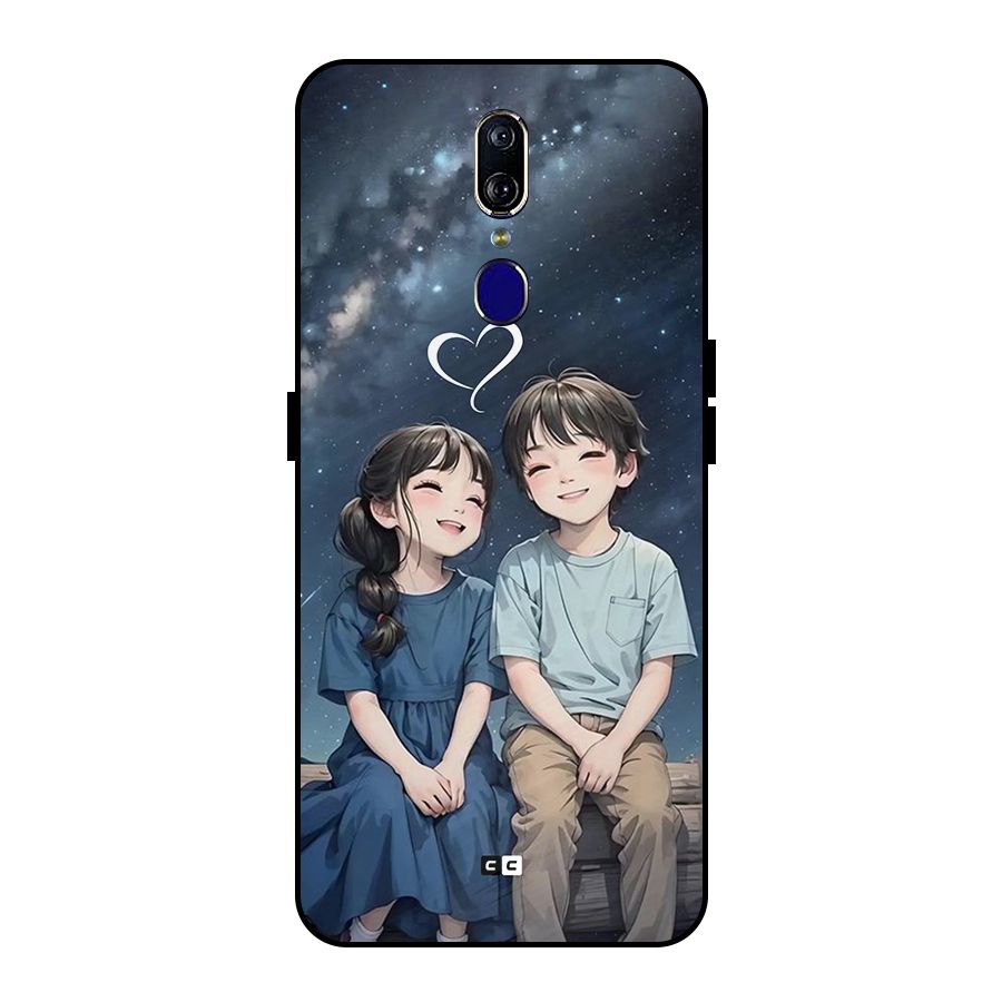 Cute Anime Teens Metal Back Case for Oppo F11
