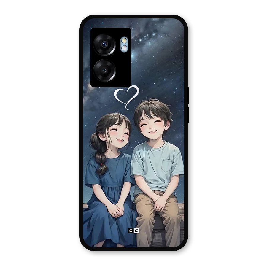 Cute Anime Teens Metal Back Case for Oppo K10 (5G)