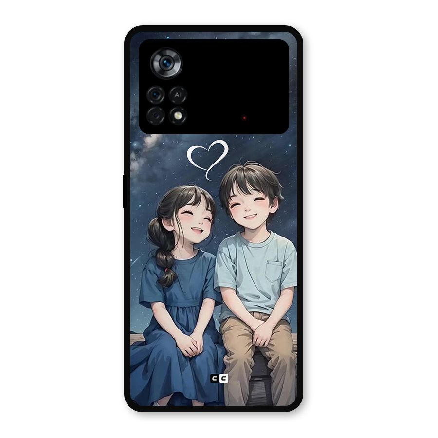 Cute Anime Teens Metal Back Case for Poco X4 Pro 5G