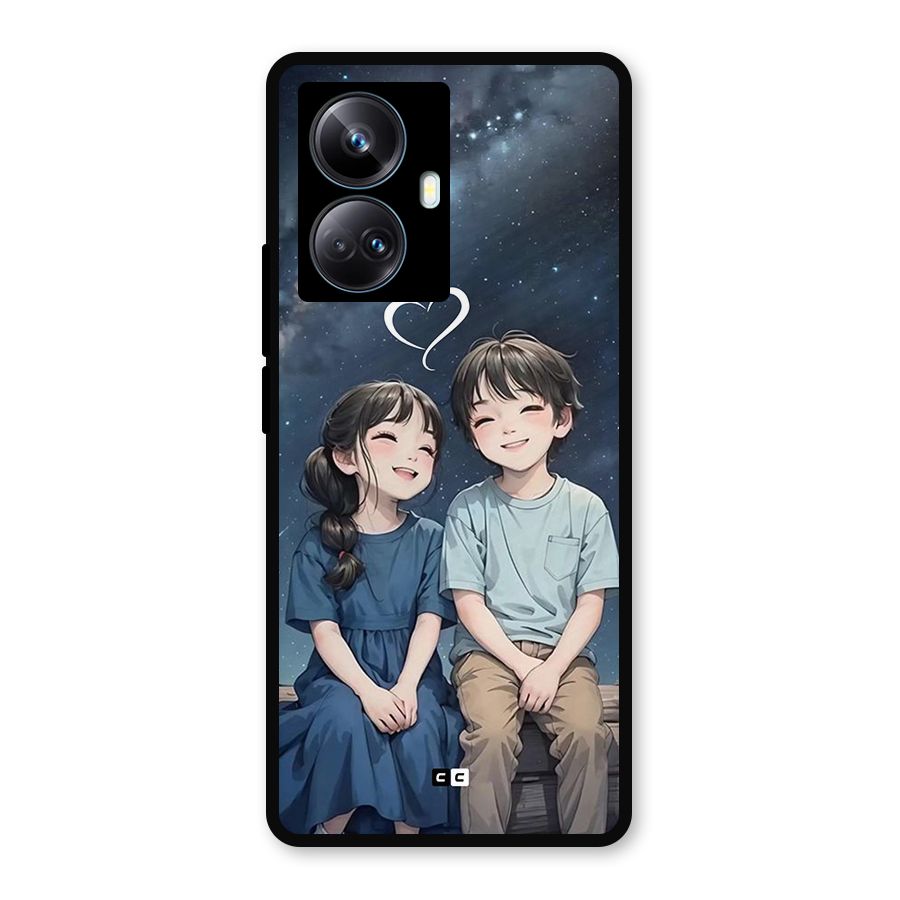 Cute Anime Teens Metal Back Case for Realme 10 Pro Plus