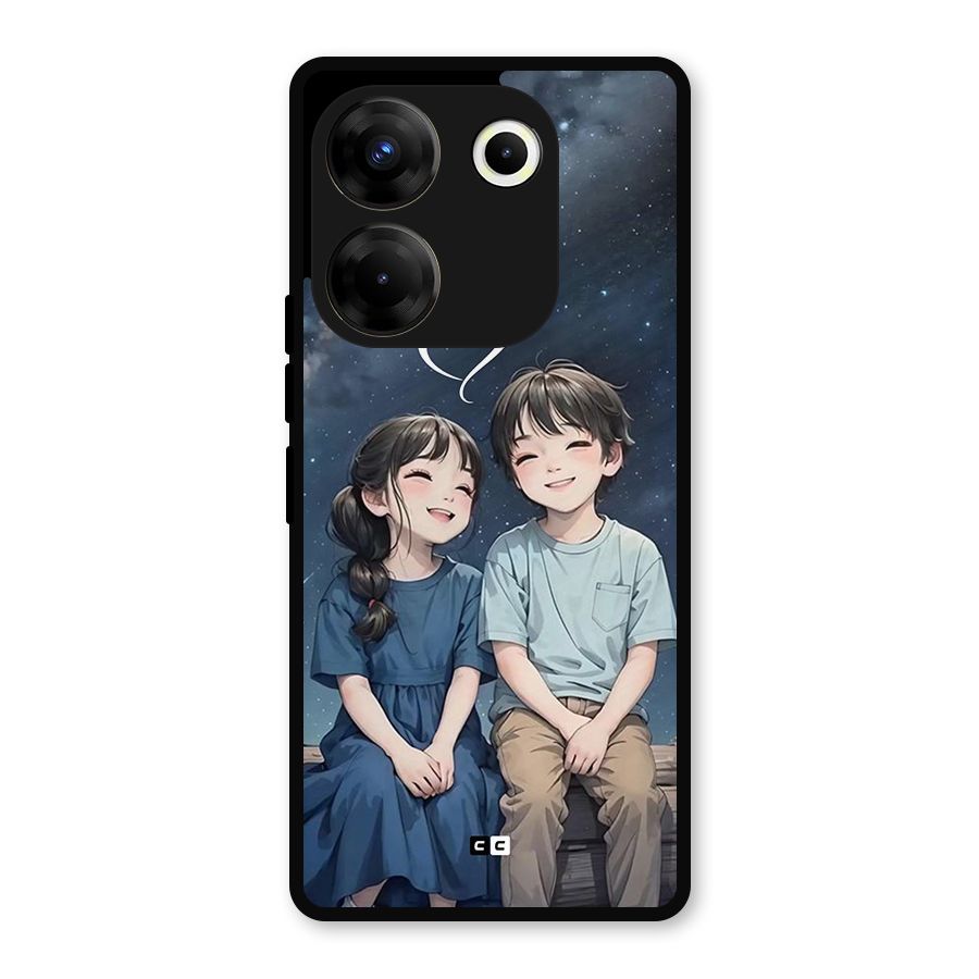 Cute Anime Teens Metal Back Case for Tecno Camon 20