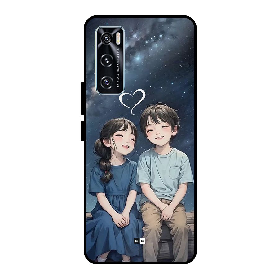 Cute Anime Teens Metal Back Case for Vivo V20 SE