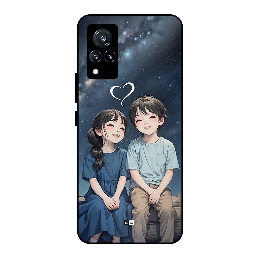 Cute Anime Teens Metal Back Case for Vivo V21 5G