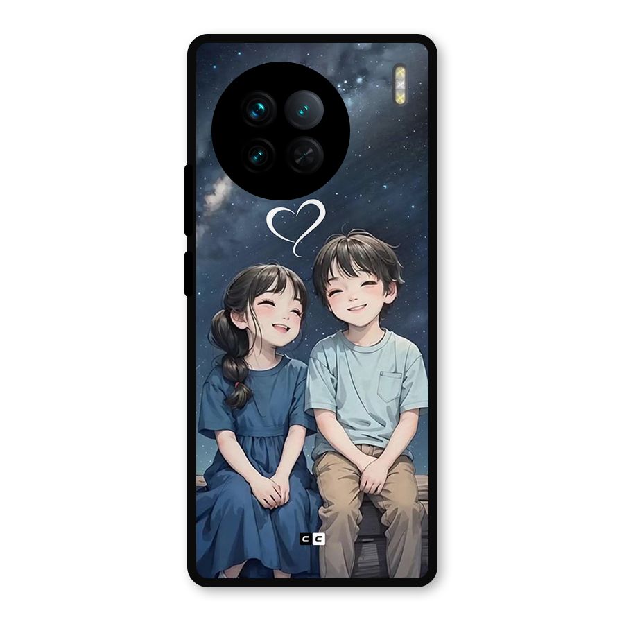 Cute Anime Teens Metal Back Case for Vivo X90
