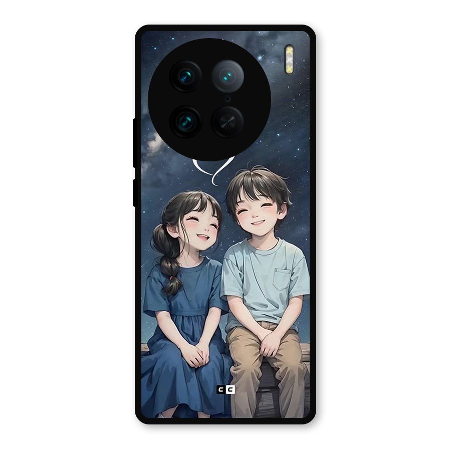 Cute Anime Teens Metal Back Case for Vivo X90 Pro