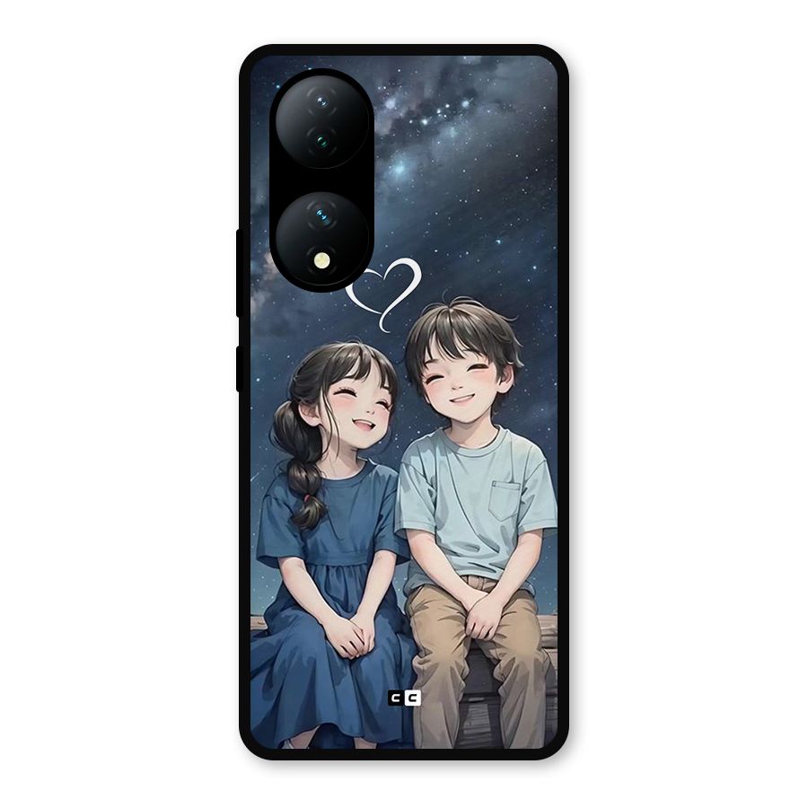 Cute Anime Teens Metal Back Case for Vivo Y100