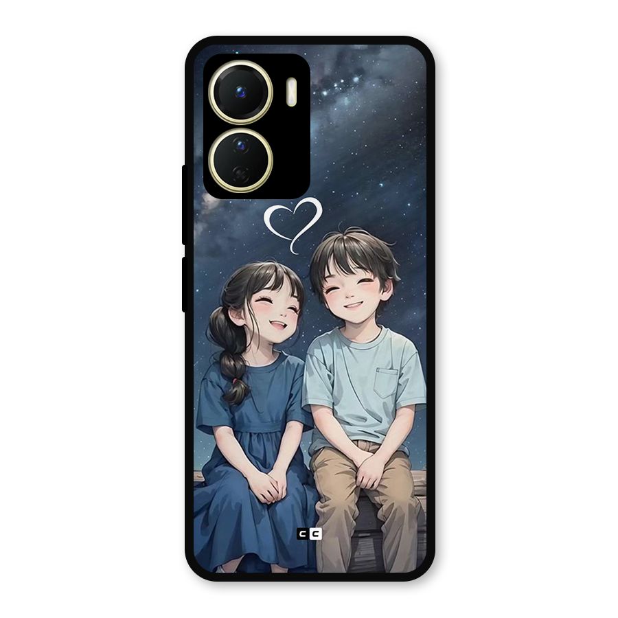 Cute Anime Teens Metal Back Case for Vivo Y16