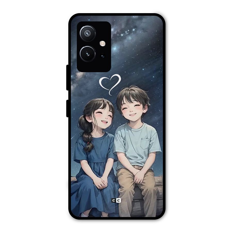 Cute Anime Teens Metal Back Case for Vivo Y75 5G