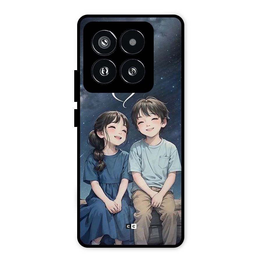 Cute Anime Teens Metal Back Case for Xiaomi 14 Pro