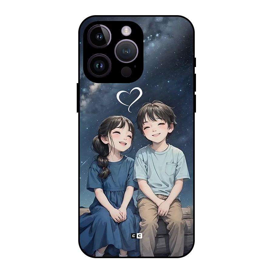 Cute Anime Teens Metal Back Case for iPhone 14 Pro Max