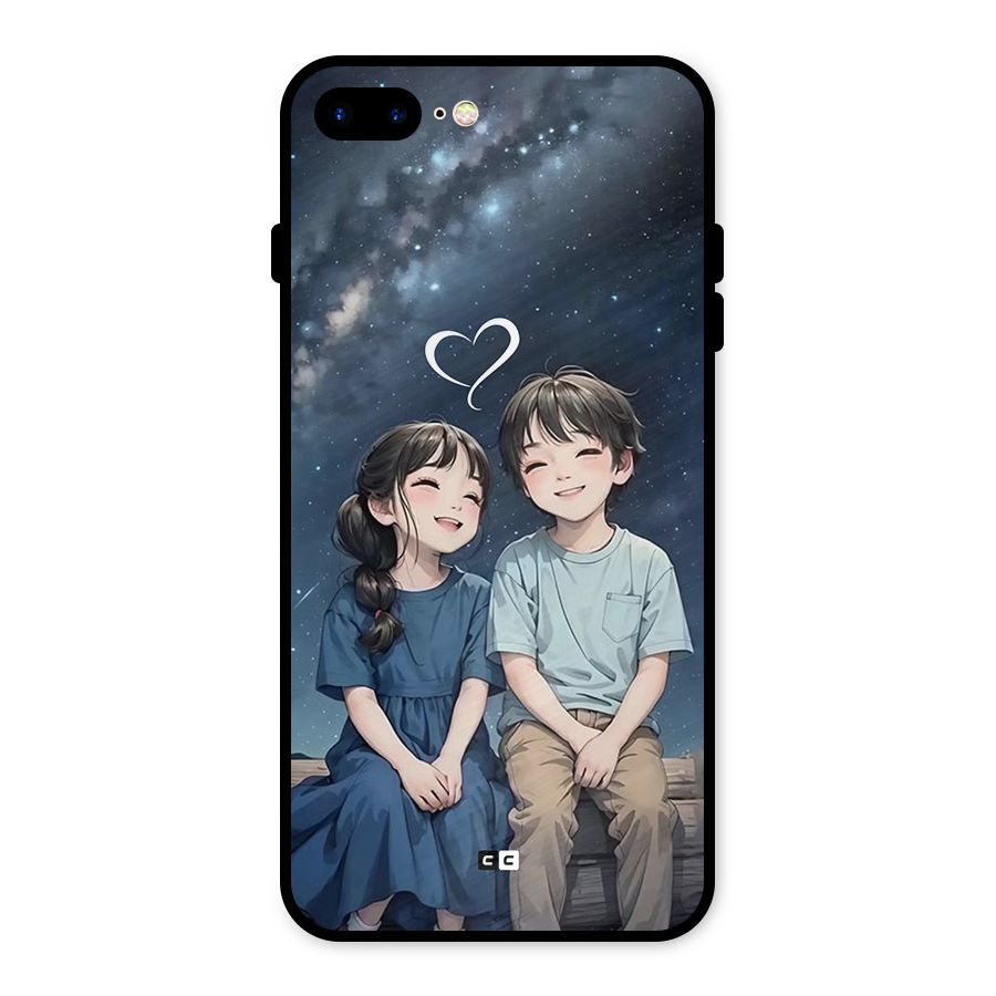 Cute Anime Teens Metal Back Case for iPhone 7 Plus