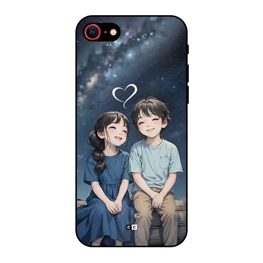 Cute Anime Teens Metal Back Case for iPhone SE 2022